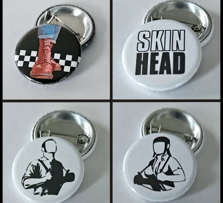 Skinhead Button Badges