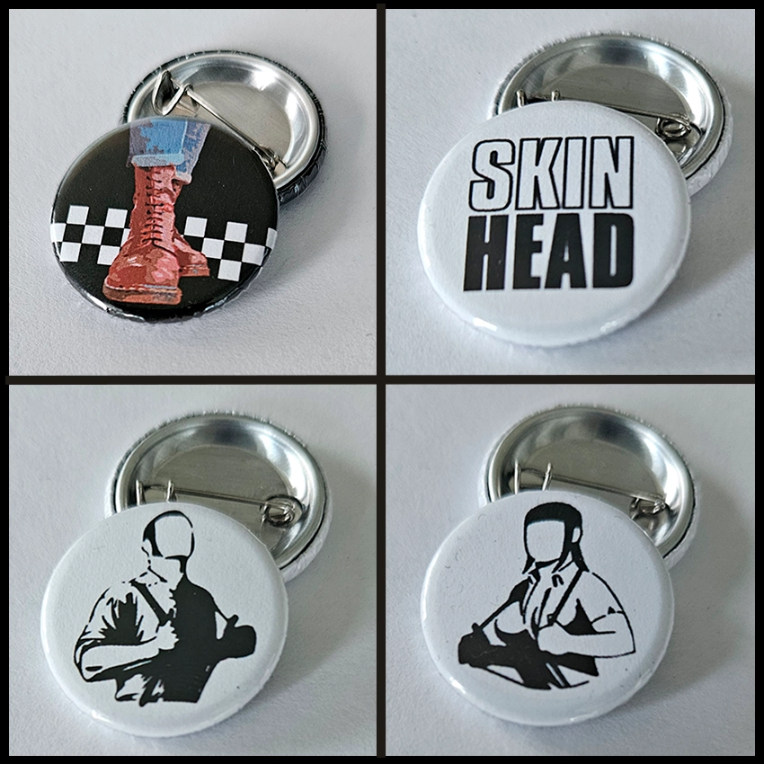 Skinhead Button Badges