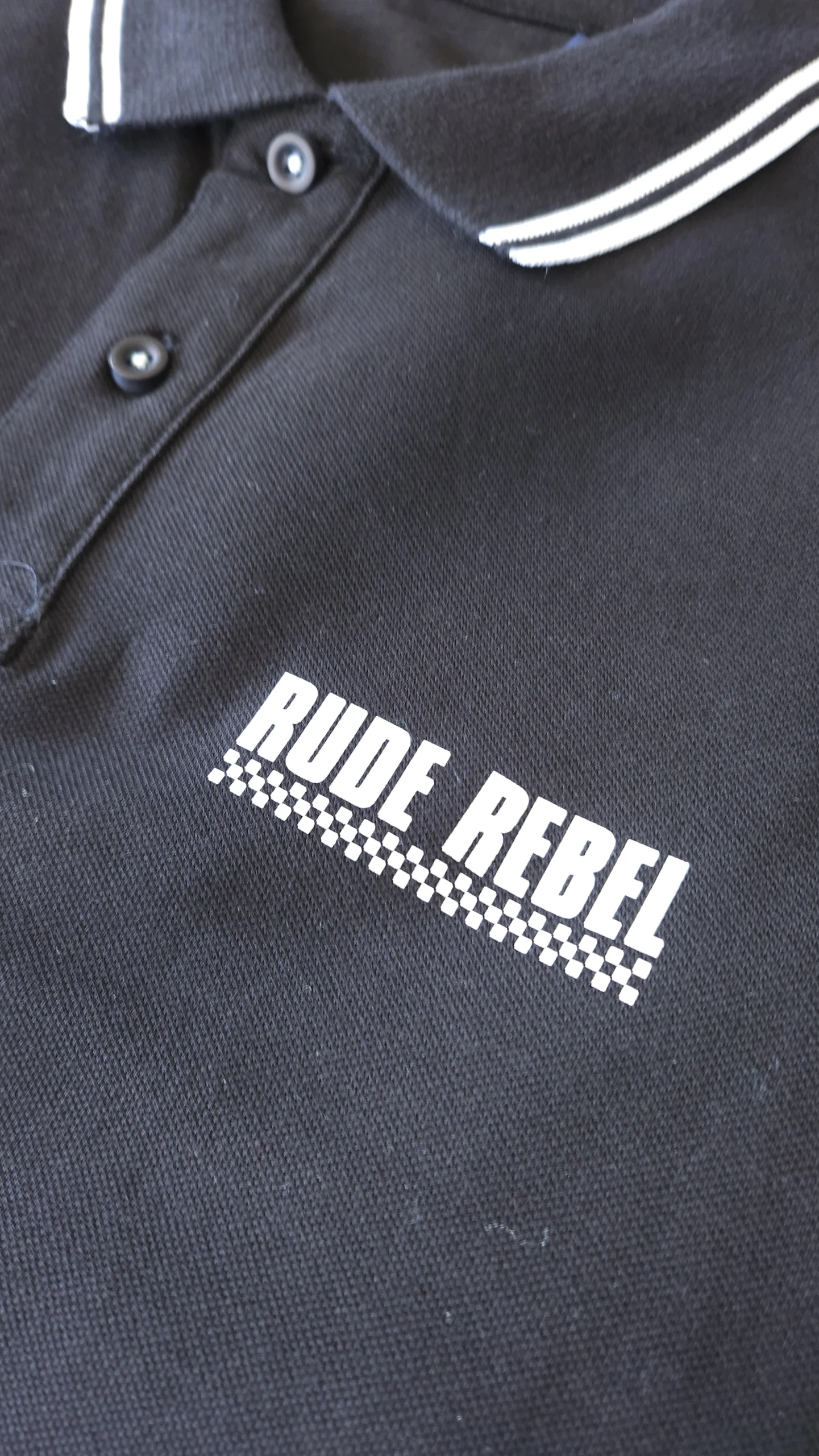 Black White Polo Detail