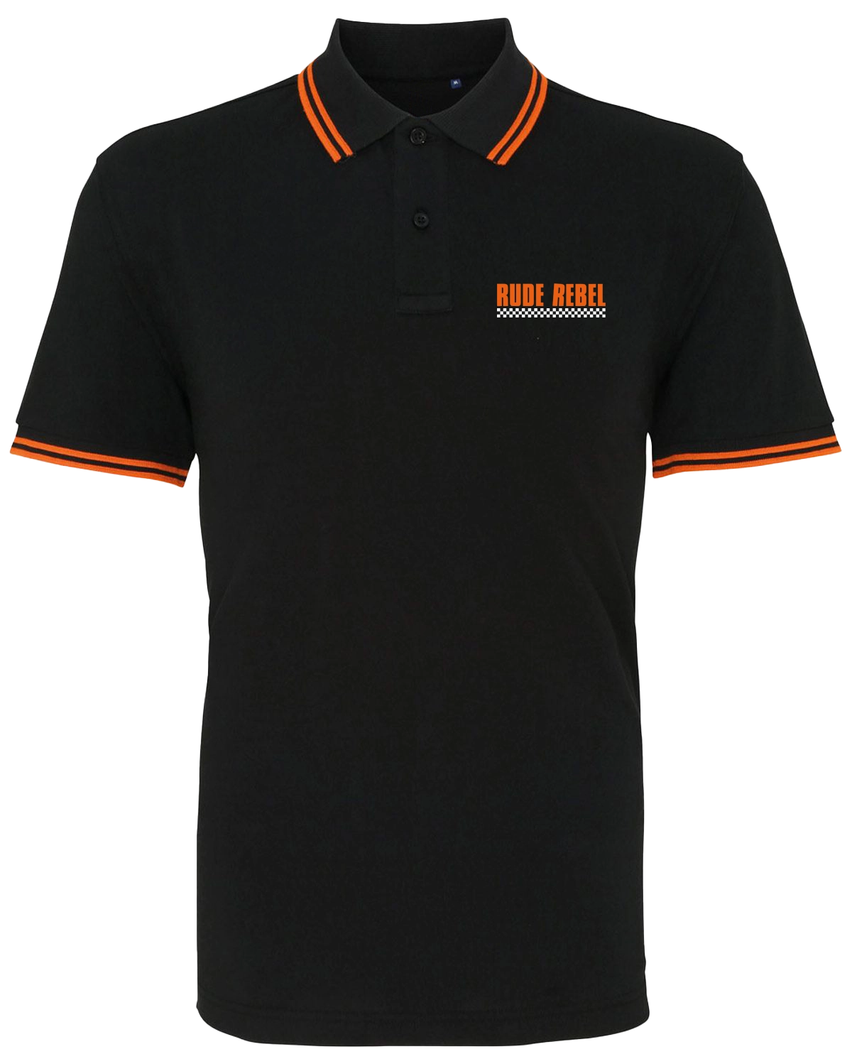 Rude Rebel Polo - Black Orange