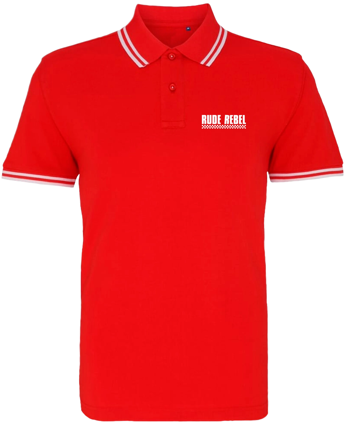 Rude Rebel Polo - Red White