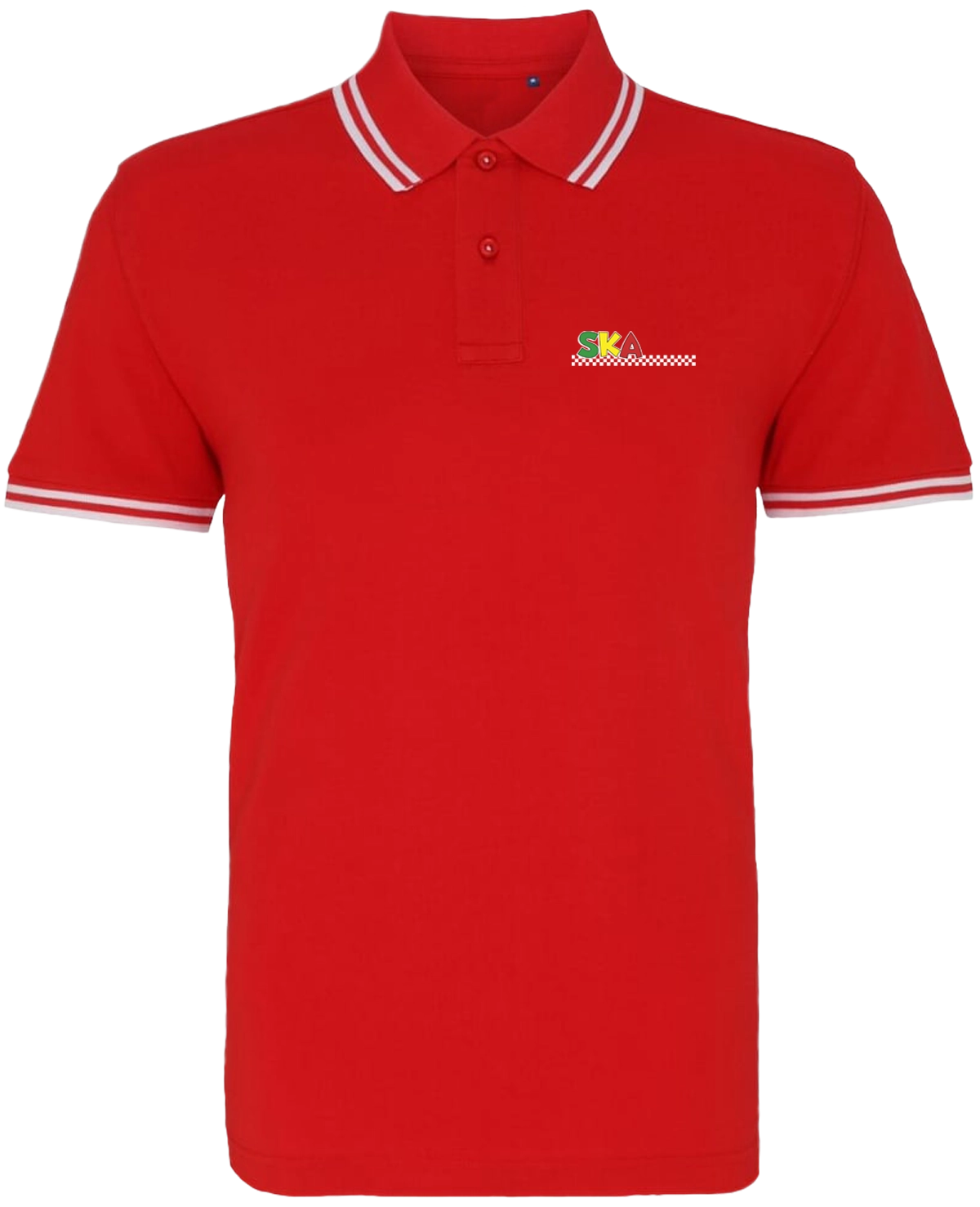 Ska Polo Shirt Colour - RedWhite
