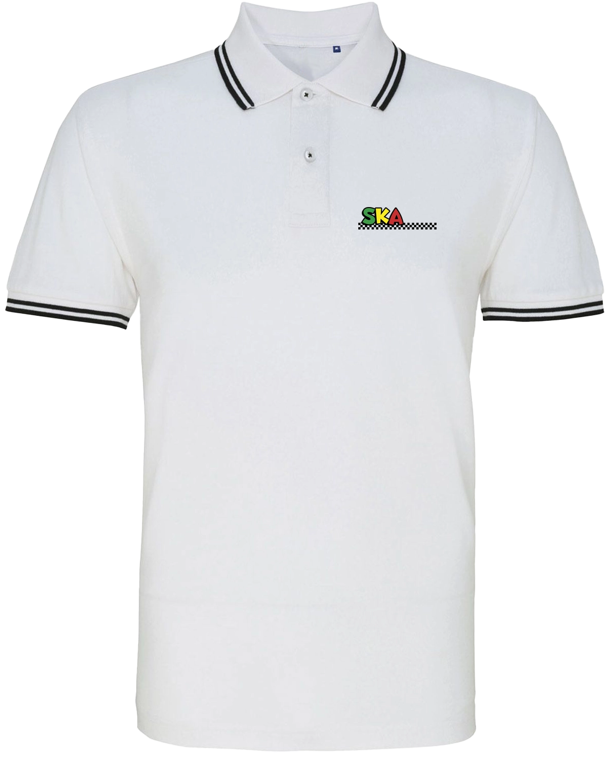 Ska Polo Shirt Colour - WhiteBlack