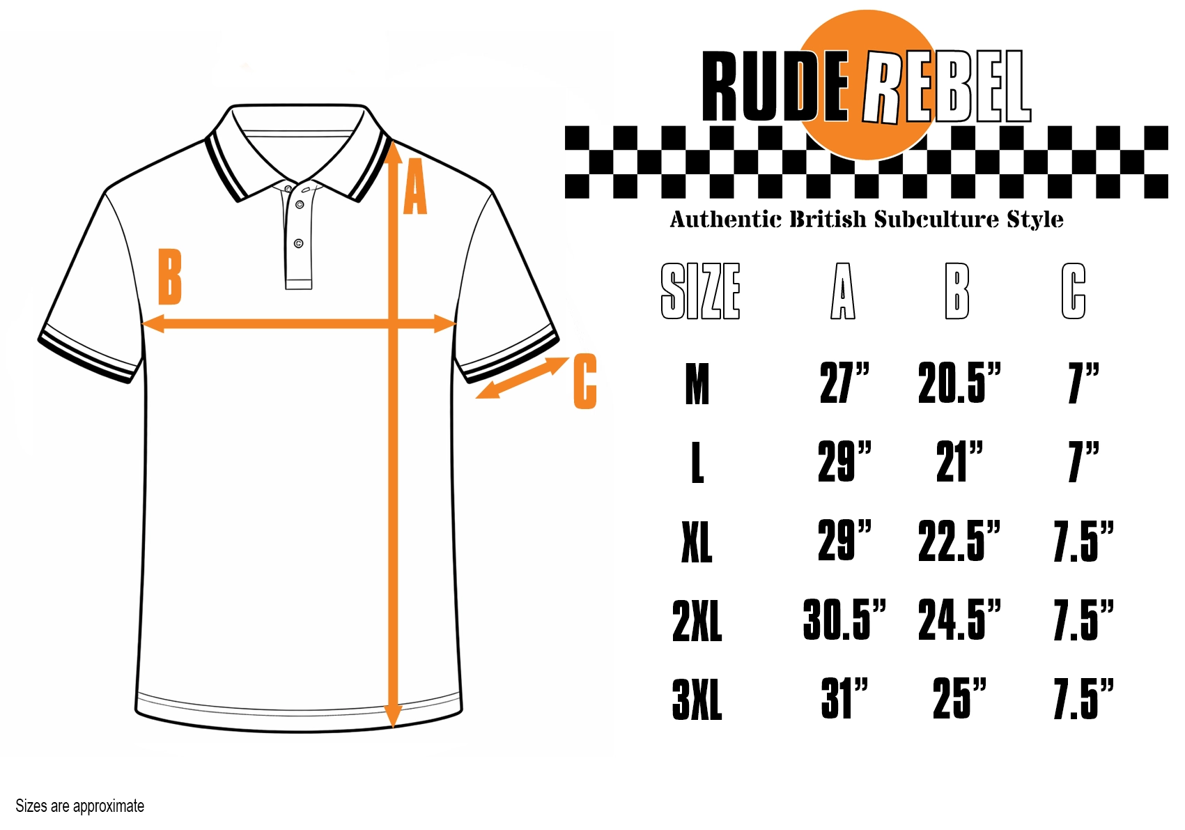 Mens Polo Size Guide