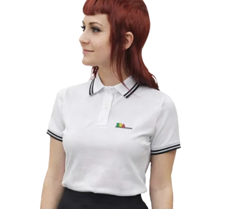 Ska Check Colour Polo Shirt Womens